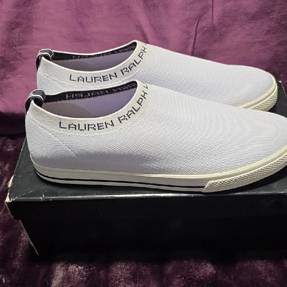 Ralph Lauren Gray Slip-On Sneakers - Picture 1 of 5